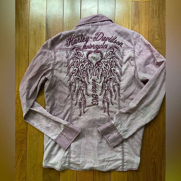 Harley-Davidson long sleeve button down - Picture 4 of 6